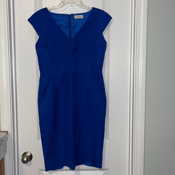 Calvin Klein Royal Blue Sheath Dress - Picture 1 of 13